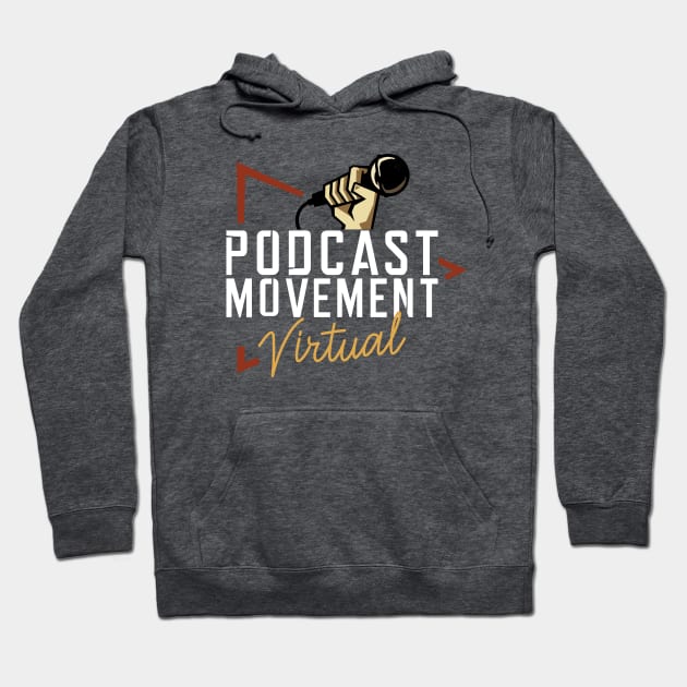 Podcast Movement Virtual - White Logo Hoodie by PodcastMovement